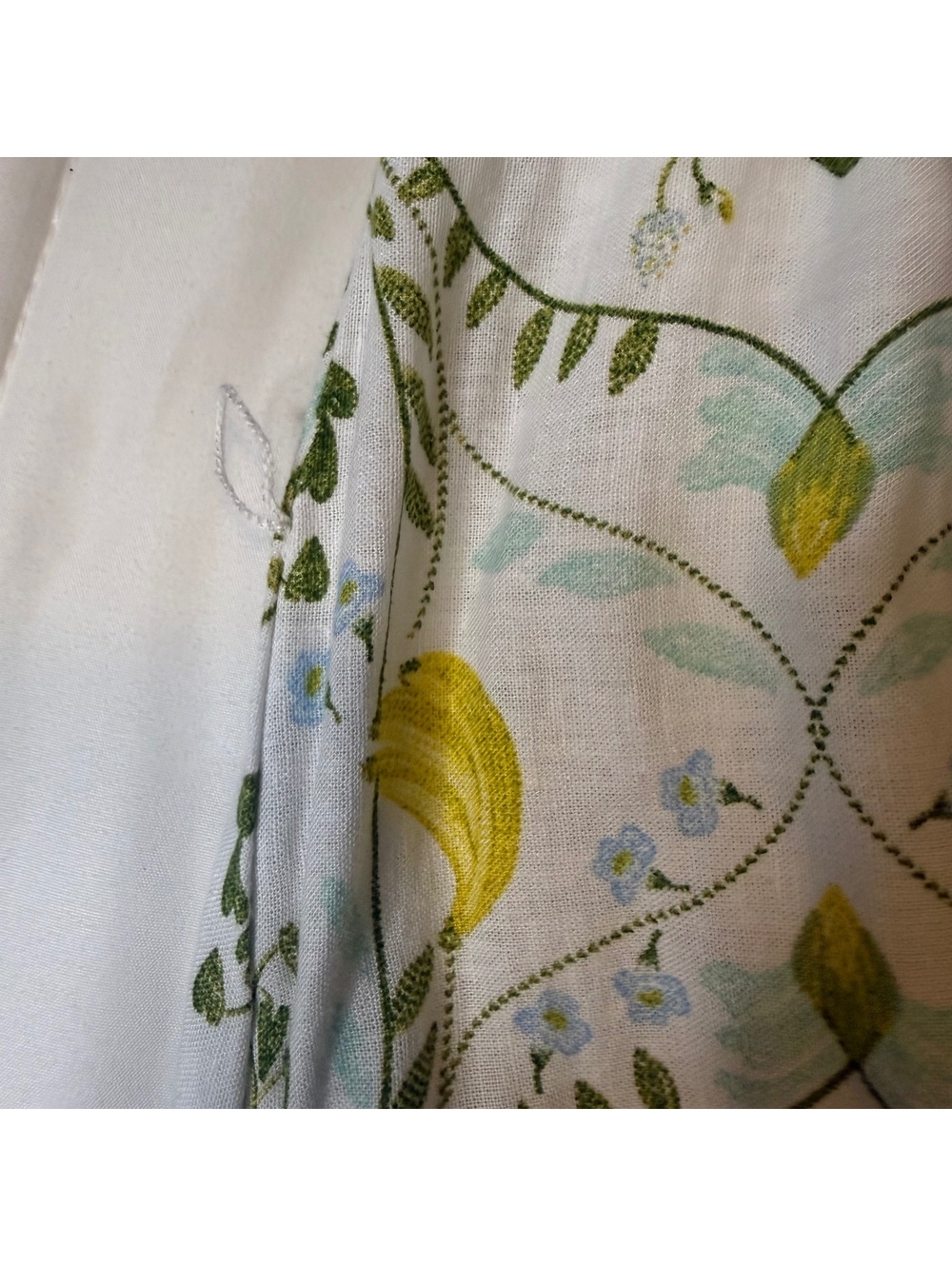 NWT Calypso St. Barth White & Green Floral Linen Summer Dress Size Medium - Picture 6 of 13